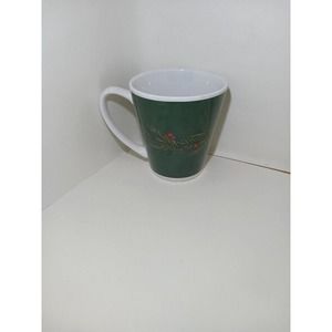 Totally Today Christmas Coffee Tea Hot Chocolate Mug Cup Garland Berries Wreath